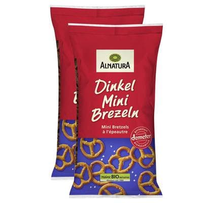 Alnatura Mini bretzel à l'épeautre bio, Lot de 2x75g