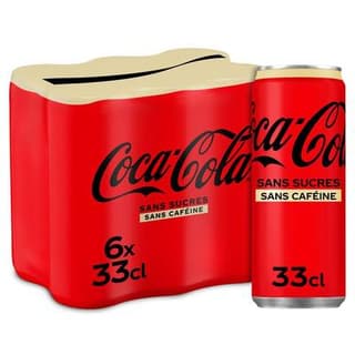 Coca-Cola Sans caféine, sans sucres, 6x33cl