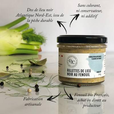 3770014066121 - Sept Collines - Rillettes de lieu noir au fenouil - Conserverie Artisanale