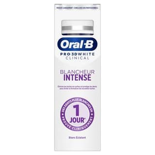 Oral B Dentifrice Pro 3D White Blancheur Intense, 75ml