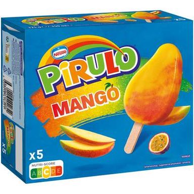 Pirulo Glace mangue et fruits de la passion, 4 bâtonnets - 325g