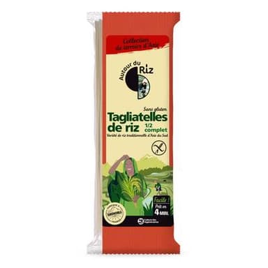 Autour Du Riz Tagliatelles de riz demi-complet bio, 200g