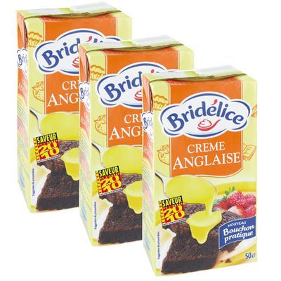 Bridélice Crème anglaise, Lot de 3x50cl