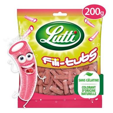 Lutti Bonbons fili tubs fraise, 200g