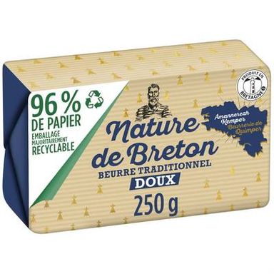 Nature de Breton Beurre doux 82%mg, 250g
