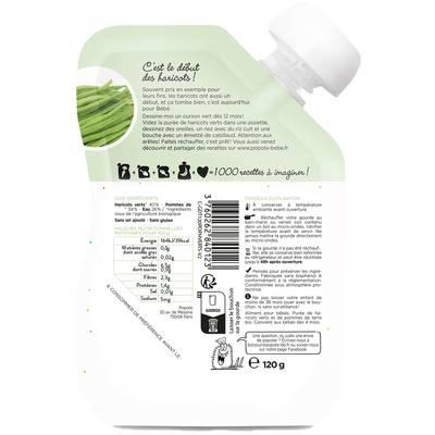 3760262840123 - Popote - Haricots Verts Bio Gourde Bébé Dès 4/6 mois