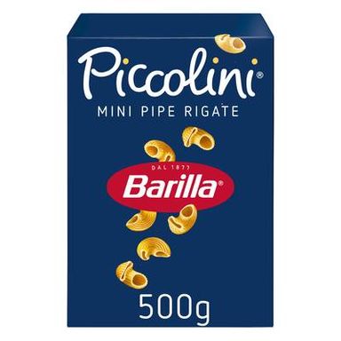 Barilla Piccolini Pâtes Mini Pipe Rigate, 500g
