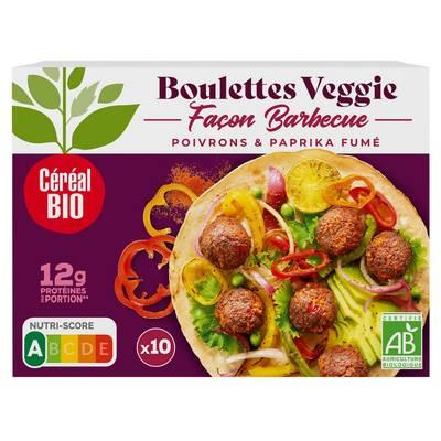 3175681297623 - Céréal Bio - 10 Boulettes Veggie façon barbecue Poivrons et Paprika Fumé Bio