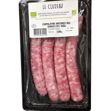 Le Cluzeau Chipolatas Bio, 290g