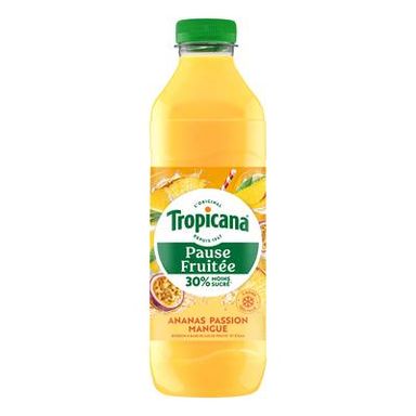 Tropicana Pause Fruitée Boisson à l'ananas passion et mangue, 1L