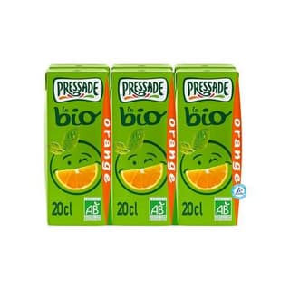 Pressade Nectar d'orange bio sans pulpe, 6x20cl