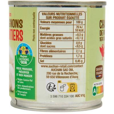 3596710394524 - Auchan - Champignons de Paris entiers 1er choix