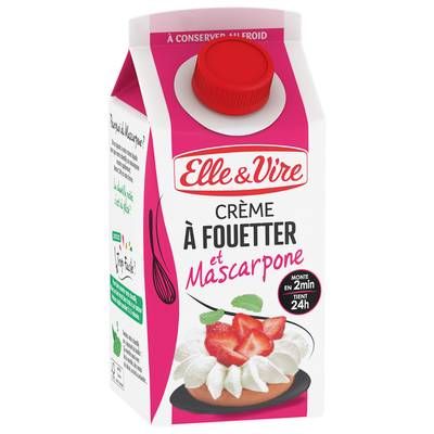 Elle&Vire Crème à fouetter et mascarpone, 33cl