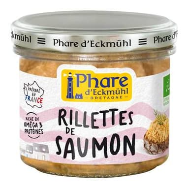 Phare d'Eckmuhl Rillette de saumon bio, 90g