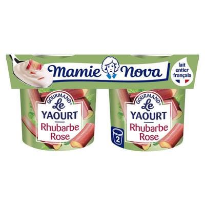 Mamie Nova Gourmand rhubarbe, 2x150g