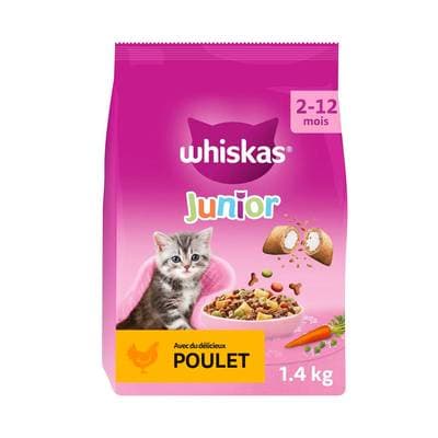 Whiskas Croquettes au poulet pour chatons, 1,4kg