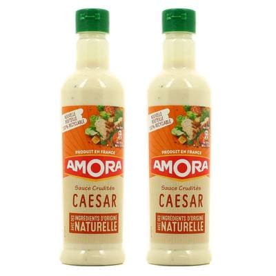 Amora Sauce naturelle crudité césar, Lot de 2x38cl
