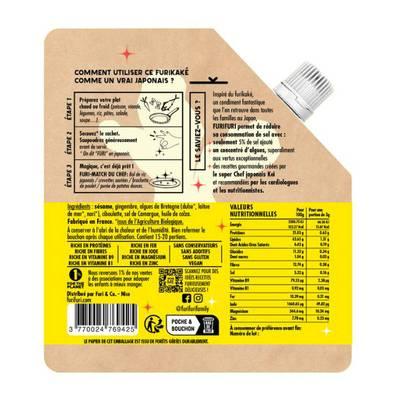 3770024769425 - Furifuri - Furikaké Gingembre - Alternative au Sel - Condiment Graine de Sésame et Algues