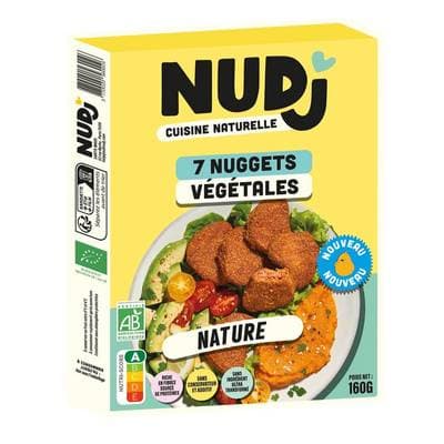 Nudj Nuggets végétales bio nature, 7 pièces - 160g