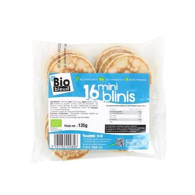 Biobleud Mini Blinis Bio, 16 blinis - 135g