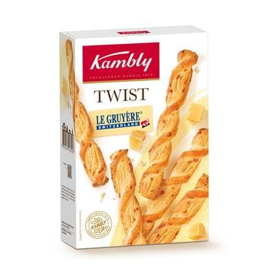 Kambly Biscuits feuilletés Twist au gruyère Suisse AOP, 100g