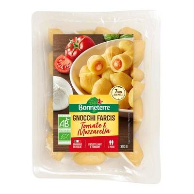 Bonneterre Gnocchi tomate mozza bio, 300g