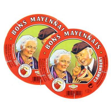 Vaubernier Camembert bon Mayennais, Lot de 2x250g