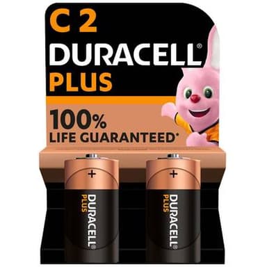 Duracell 2 Piles LR14 / C Alcaline Plus, 2 piles