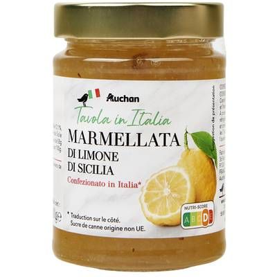 Auchan Tavola In Italia Marmelade au citron de Sicile, 340g