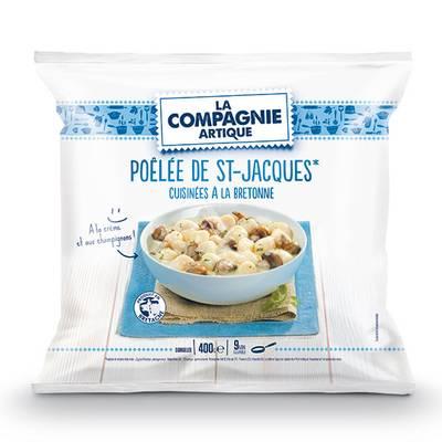 3289473001128 - La Compagnie Artique - Poêlée de Saint Jacques cuisinées à la Bretonne à la crème et champignons