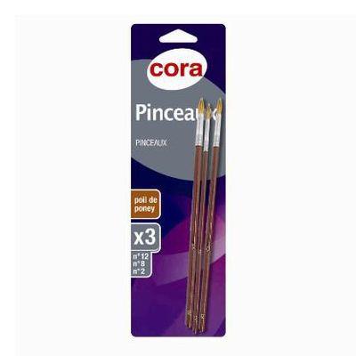 3257983033328 - Cora - Pinceaux n°2 / 8 / 12