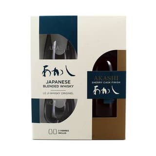 Akashi Blended whisky 40° coffret 2 verres, 50cl