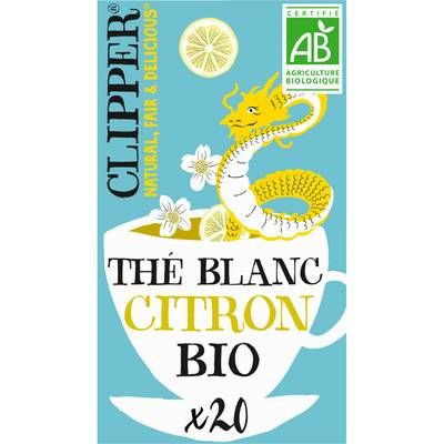 Clipper Thé Blanc Citron Bio - 20 sachets, 34g