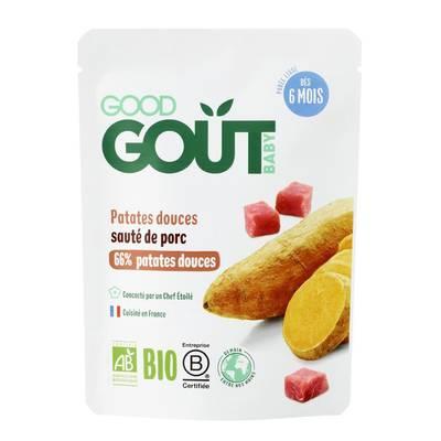 3770002327029 - Good Goût - Patates Douces Sauté de porc Bio Sachet Bébé Dès 6 mois