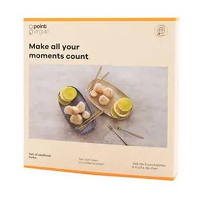 5404035708729 - Point virgule - Set de 6 fourchettes à fruits de mer en acier inoxydable