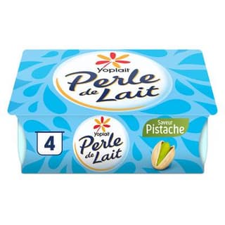 Perle de lait Yaourt saveur pistache, 4x125g