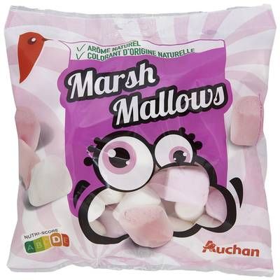 Auchan Marshmallows guimauves à l'arôme naturel de vanille, 300g