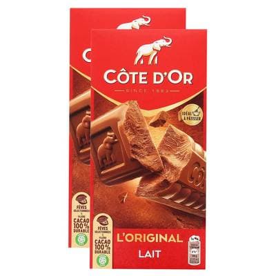 Côte d'Or Chocolat au Lait, Lot de 2x200g