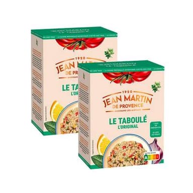 Jean Martin de Provence Taboulé - Kit de préparation pour 3 à 4 personnes, Lot de 2x630g