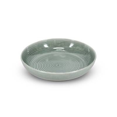 Collection Caméo Plat à servir 28xH6cm vert Cameo, 1 tasse