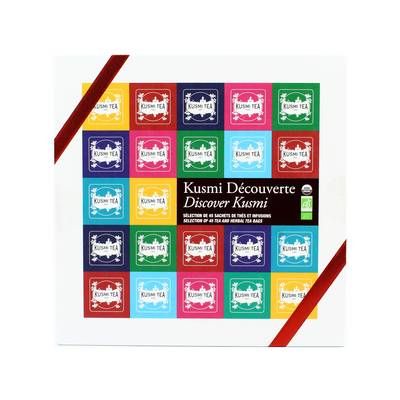 Kusmi Tea Coffret découverte bio sachets enveloppés 90g, 45 sachets