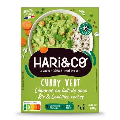 HARI&CO Curry Vert aux Lentilles Vertes, 280g