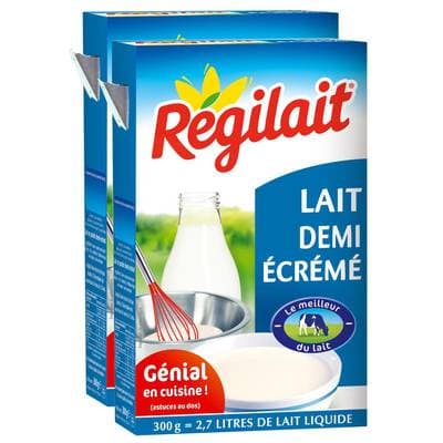 Régilait Lait en Poudre Demi-écrémé, Lot de 2x300g