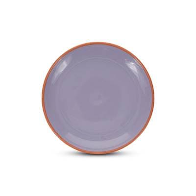 Collection Duo Assiette plate 18xH2,5cm violet/orange Duo, 1 pièce