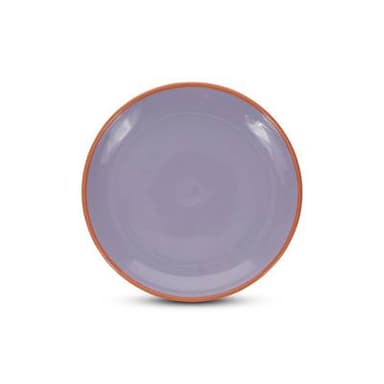 Collection Duo Assiette plate 18xH2,5cm violet/orange Duo, 1 pièce