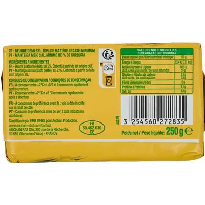 3254560272835 - Auchan - Beurre demi-sel