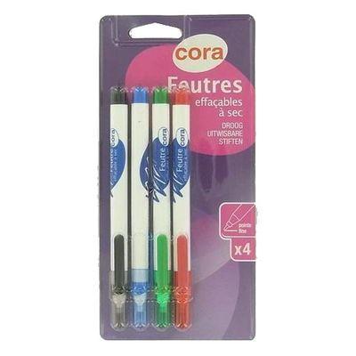 3257982266635 - Cora - Feutres effaçables à sec couleurs assorties