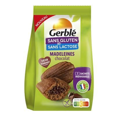 3175681297135 - Gerblé Sans Gluten Sans Lactose - 7 Madeleines Chocolat Coeur Fondant sans gluten et sans lactose