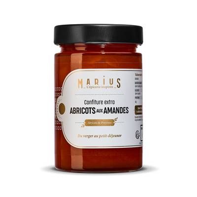 Marius, L'Épicerie Inspirée Confiture Extra Abricots aux Amandes, 375g