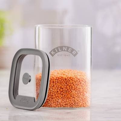 Kilner Boîte de conservation carrée Fresh Storage en verre, 1L